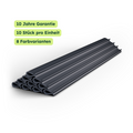 Premium 10x Mounting End Clips, UV-Resistant & Weatherproof, Colour-Matched, Height 19 cm, Mounting Rails for Fence Slats, Clips for Privacy Screen Strips