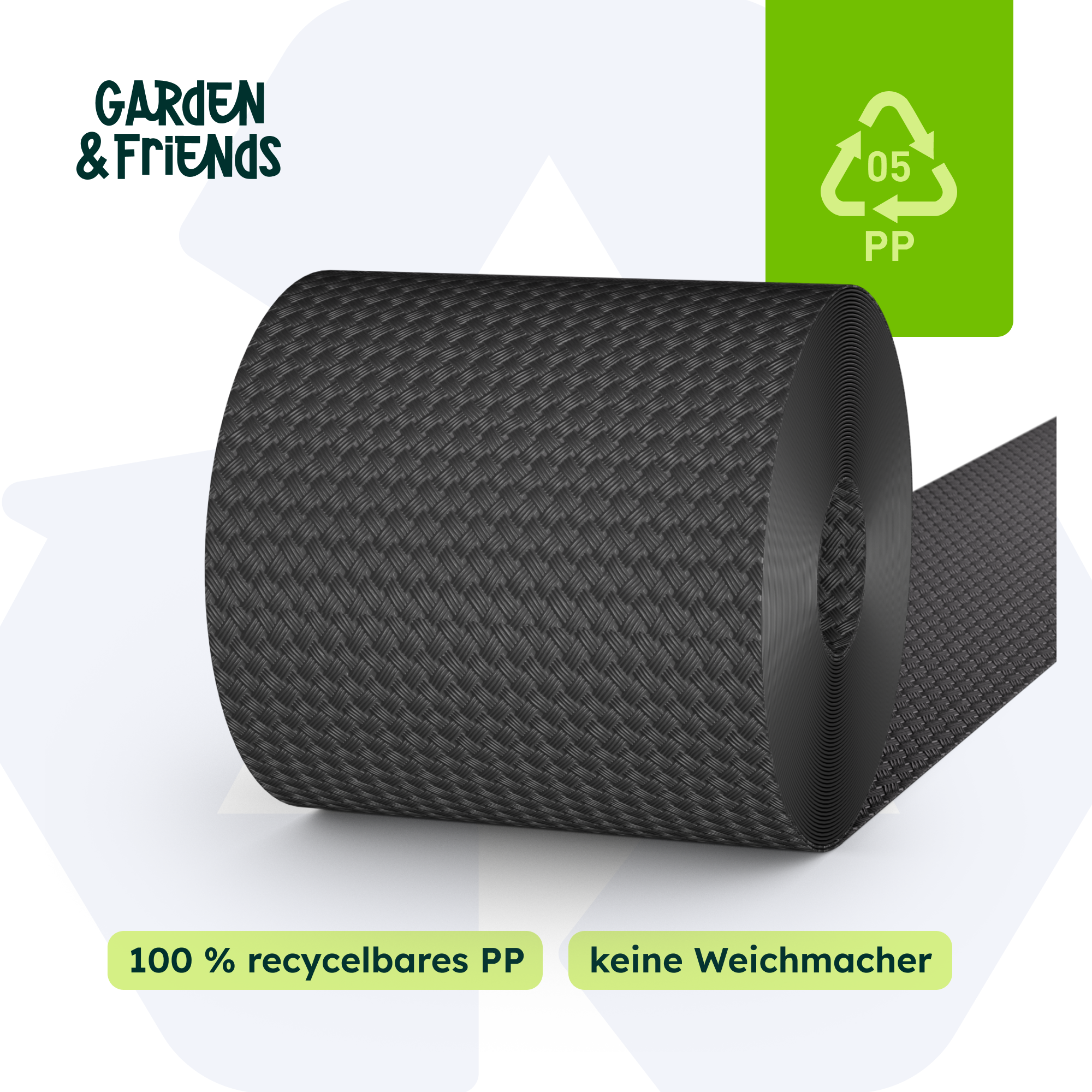 WOVA PVC-Free Polypropylene Fence Privacy Screen Strips - Rattan Look, No Plasticisers, No Yellowing (UV Class 10) - 26 m Long, 19 cm High, 10-Year Guarantee, Privacy Screen Tape with Technorattan Shape