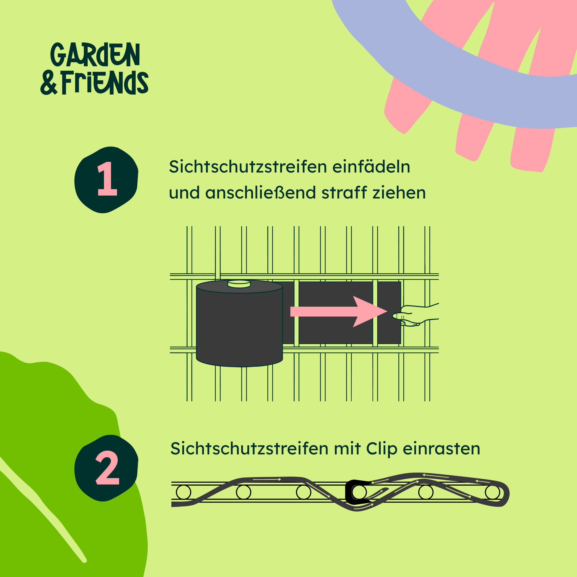 MILA Geriffelt Sichtschutzstreifen Doppelstabmatten 26m x 19cm